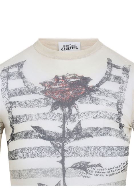 l/s tattoo mariniere top woman ecru JEAN PAUL GAULTIER | 25/34-F-TO274-T585030030